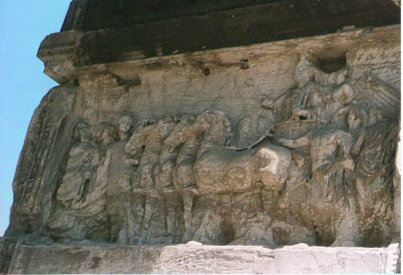 The Triumphal Procession of Titus, with captive Jews in the lead.